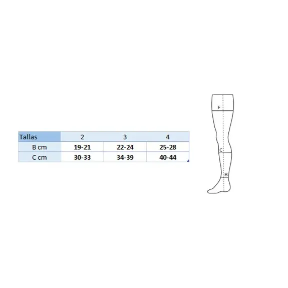 Calcetín compresión fuerte varisan color negro 2