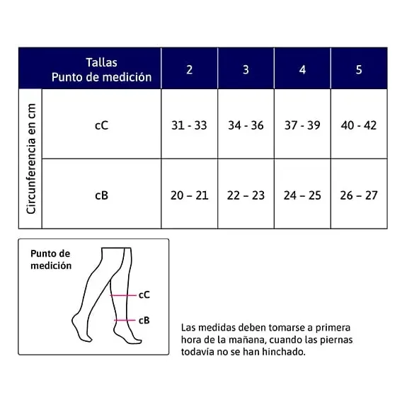calcetín compresión fuerte beige JOBST medical 280  30-40 mmHg 2
